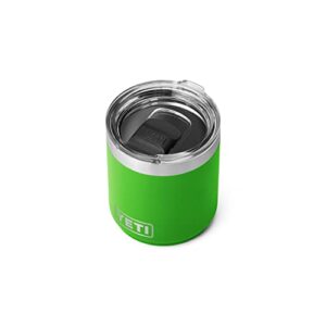 yeti rambler 10 oz stackable lowball 2.0, vacuum insulated, stainless steel with magslider lid, canopy green
