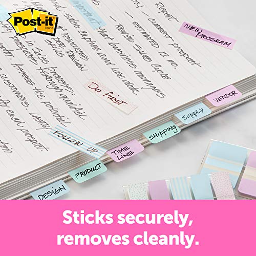 Post-it Pattern Flags, 60/On-The-Go Dispenser.47 in, Gradient Pattern Collection (682-GRDNT)