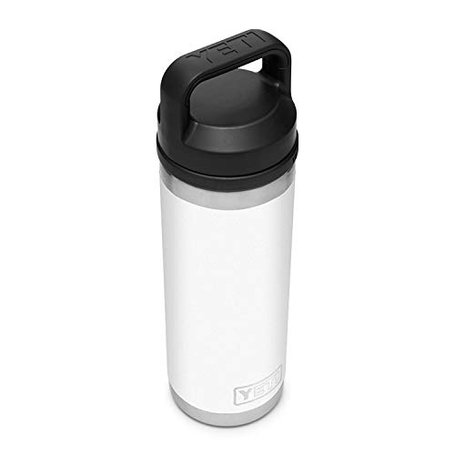 YETI Rambler 18 oz Bottle, Vacuum Insulated, Stainless Steel with Chug Cap, White