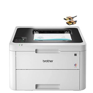 Brother HL-L32 30CDW Series Compact Digital Wireless Color Laser Printer - Mobile Printing - Auto Duplex Printing - Ethernet & USB Connectivity - Up to 25 Pages/Min - 250 Sheets Input + HDMI Cable