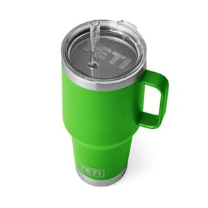 yeti rambler 35 oz straw mug, vacuum insulated, stainless steel, canopy green