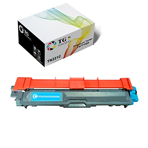 TG Imaging (1 x TN225C) Compatible Toner Cartridge Replacement for Brother TN221 TN225 Cyan 1-Pack for use in MFC-9130CW MFC-9330CDW MFC-9340CDW HL-3140CW HL-3150CW HL-3170CDW HL-3180CDW Printer