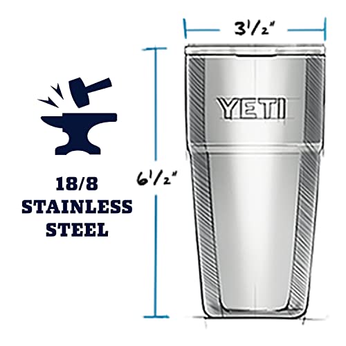 YETI Rambler 16 oz Stackable Pint, Vacuum Insulated, Stainless Steel with MagSlider Lid, Nordic Purple