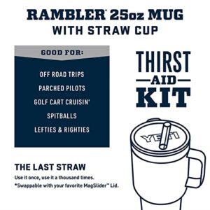 YETI Rambler 25 oz Straw Mug, Vacuum Insulated, Stainless Steel, Canopy Green