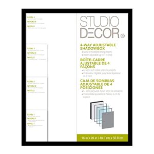 Michaels Bulk 8 Pack: Black Adjustable-Depth 16”; x 20”; Shadow Box by Studio Décor®