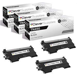 cs compatible toner cartridge replacement for brother tn450 tn-450 3 black dcp-2240d 2270dw 7057 7060d 7065dn 7070dw hl-2132 2135w 2230d 2240d 2242d 2250dn 2270dw 3 pack
