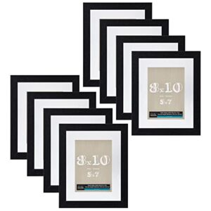 michaels bulk 8 pack: black 8”; x 10”; float frame, belmont by studio décor®
