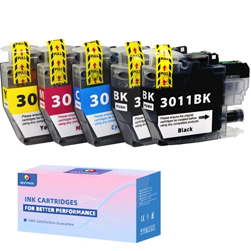 NEXTPAGE LC3011 LC3013 XL Ink Cartridges Replacement for Brother LC3011 LC3013 LC3013XL Works with Brother MFC-J491DW MFC-J895DW MFC-J690DW MFC-J497DW Printer, lc3011 Brother Ink Cartridge 5 Pack