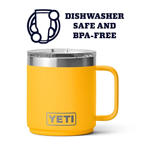 YETI Rambler 10 oz Stackable Mug, Vacuum Insulated, Stainless Steel with MagSlider Lid, Alpine Yellow