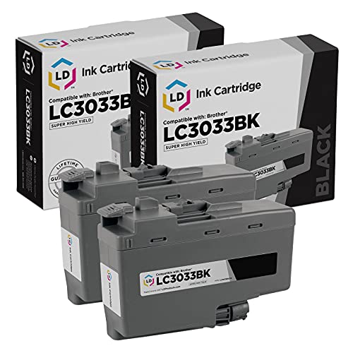 LD Compatible Ink Cartridge Replacements for Brother LC3033BK Super High Yield (Black, 2-Pack)