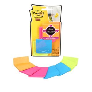 Post-it F2208SSAU Super Sticky Full Adhesive Notes, 2"x2", Rio de Janeiro Colors, 8 Pads/Pack