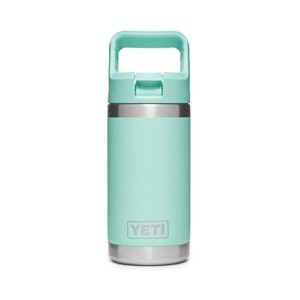 YETI Rambler Jr. 12 oz Kids Bottle, with Straw Cap, Seafoam