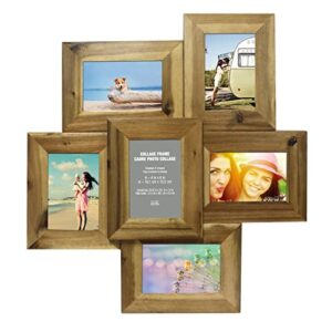 michaels bulk 6 pack: 6 opening natural 4”; x 6”; collage frame by studio décor®