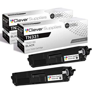 cs compatible toner cartridge replacement for brother tn331 tn-331 tn336 tn-336 tn331bk tn336bk 2 black hl-l8250 l8350 l8350cdwt l8250cdn l8350cdw mfc-l8600 mfc-l8850 mfc-l8600cdw