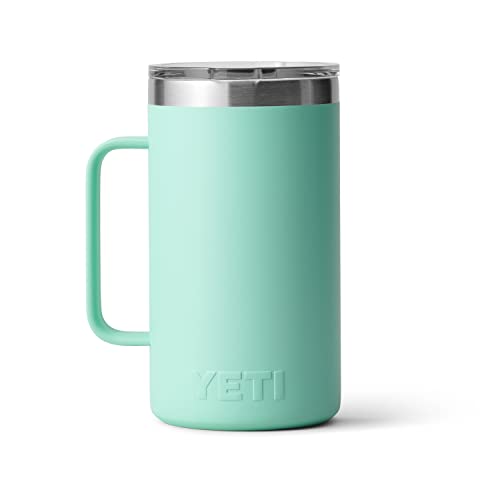 YETI Rambler 24 oz Mug, Vacuum Insulated, Stainless Steel with MagSlider Lid, Seafoam