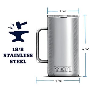 YETI Rambler 24 oz Mug, Vacuum Insulated, Stainless Steel with MagSlider Lid, Seafoam