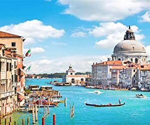 YongFoto 20x10ft Seaside City Backdrop Venice Town Italy Water Rivers City Streetscape Historical Culture Scenery Photography Background Baby Shower Birthday Party Decor Girl Adult Photo Studio Props