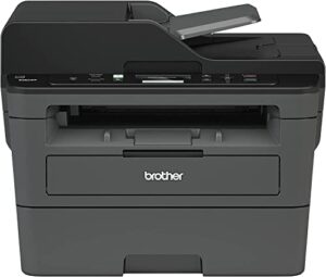 brother dcpl2550dw monochrome wireless laser printer, print scan copy, automatic duplex printing, 2-line lcd display, 36 ppm, 50-sheet adf, 2400 x 600 dpi, black, bundle with cefesfy printer cable