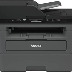 Brother DCPL2550DW Monochrome Wireless Laser Printer, Print Scan Copy, Automatic Duplex Printing, 2-Line LCD Display, 36 ppm, 50-Sheet ADF, 2400 x 600 dpi, Black, Bundle with Cefesfy Printer Cable