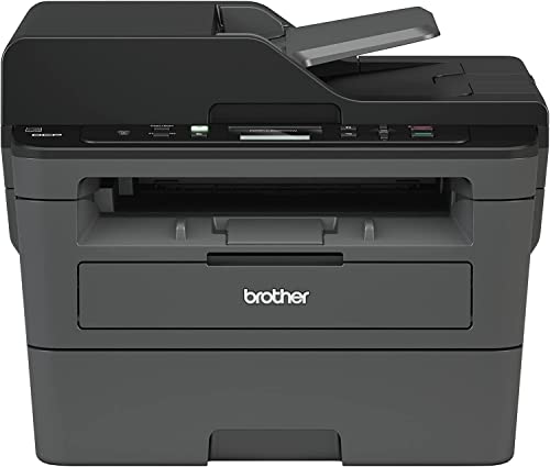 Brother DCPL2550DW Monochrome Wireless Laser Printer, Print Scan Copy, Automatic Duplex Printing, 2-Line LCD Display, 36 ppm, 50-Sheet ADF, 2400 x 600 dpi, Black, Bundle with Cefesfy Printer Cable