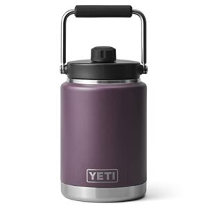 yeti rambler half gallon jug, vacuum insulated, stainless steel with magcap, nordic purple