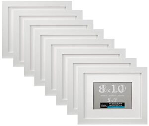 michaels bulk 8 pack: white frame with mat, belmont by studio décor®