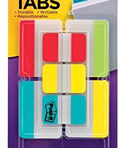 Post-it Tabs Value Pack, Assorted Primary Colors, 1 in and 2 in Sizes, 114 Tabs/Pack (686-VAD2)