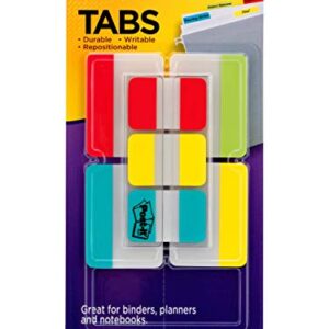 Post-it Tabs Value Pack, Assorted Primary Colors, 1 in and 2 in Sizes, 114 Tabs/Pack (686-VAD2)