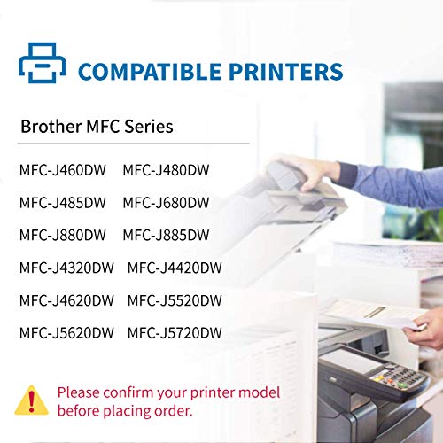 TacTink Compatible Brother LC203 Ink Cartridges, LC201 XL LC203XL Ink Cartridge for Brother MFC-J460DW J480DW J485DW J680DW J880DW J885DW MFC-J4320 J4420DW (6 Black, 2 Cyan, 2 Magenta, 2 Yellow)