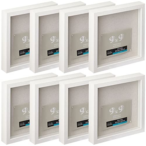 Michaels Bulk 8 Pack: White 9”; x 9”; Belmont Shadow Box by Studio Décor®