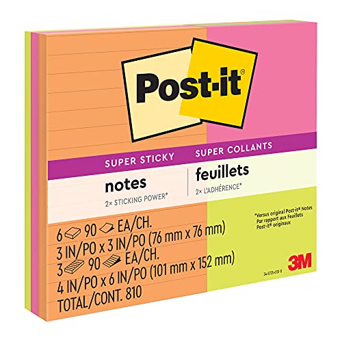 Post-it® Super Sticky Notes - Energy Boost Collection