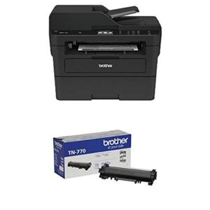 brother compact monochrome laser all-in-one multi-function printer, mfcl2750dw with super high yield black