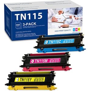 nucala compatible tn115 tn-115 toner: tn-115c tn-115m tn-115y high yield toner cartridge replacement for brother tn115c tn115m tn115y to use with hl-4070cdw hl-4040cn/cdn mfc-9840cdw printer (c/m/y)