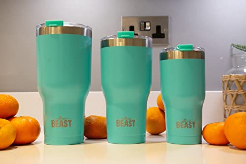 Beast 30 oz Tumbler Stainless Steel Vacuum Insulated Coffee Ice Cup Double Wall Travel Flask (Aquamarine Blue)