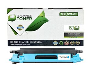 renewable toner compatible toner cartridge replacement for brother tn-115c tn115 dcp-9040 dcp-9045 hl-4040 hl-4040 hl-4070 mfc-9440 mfc-9450 mfc-9840 (cyan)