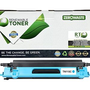Renewable Toner Compatible Toner Cartridge Replacement for Brother TN-115C TN115 DCP-9040 DCP-9045 HL-4040 HL-4040 HL-4070 MFC-9440 MFC-9450 MFC-9840 (Cyan)