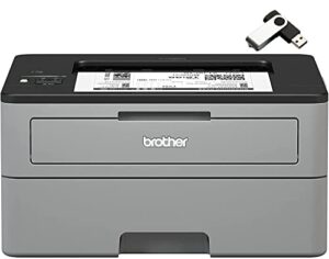 brother hl-l2350dw series compact wireless monochrome laser printer – auto 2-sided printing – up to 32 pages/min -wulic printer cable + 64gb usb flash drive.