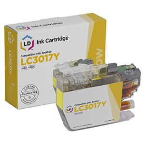 ld compatible ink cartridge replacement for brother lc3017y high yield (yellow)