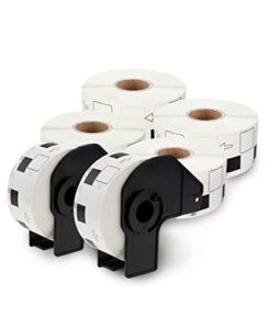enko – compatible for brother dk1221 dk-1221 (10/11” x 10/11”) square labels [6 rolls / 6000 labels with 2 cartridge frame]