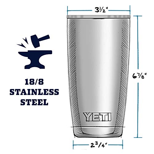 YETI Rambler 20 oz Tumbler, Stainless Steel, Vacuum Insulated with MagSlider Lid, Seafoam