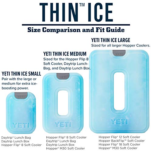 YETI Thin ICE Refreezable Reusable Cooler Ice Pack, Small