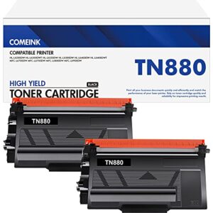 tn880 tn-880 hl-l6200dw toner cartridge: compatible tn 880 super high yield toner replacement for brother l6200dw hl-l6200dwt mfc-l6700dw mfc-l6800dw mfc-l6900dw hl-l6300dw printer（2-pack black）