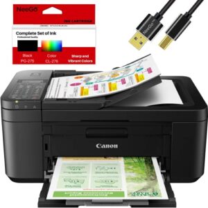 Canon Wireless Pixma TR-Series Inkjet All-in-one Printer with Scanner, Copier, Mobile Printing and Cloud + Bonus Set of NeeGo Ink