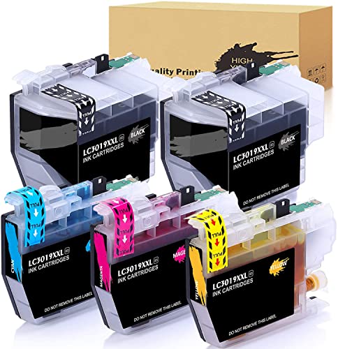 LC3019 Super High Yield Compatible Ink Cartridge Replacement for Brother LC3019XXL Ink Cartridges (2 Black, 1 Cyan, 1 Magenta, 1Yellow) Use for MFC-J6930DW MFC-J6530DW MFC-J5330DW MFC-J6730DW Printer