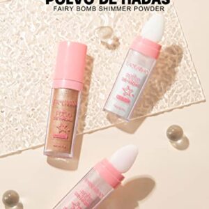 3 Color Polvo De Hadas Fairy Highlight Patting Powder Highlighter Body Brightens the Natural Three-dimensional Face Powder Blusher (Trio)