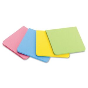 post-it f2208ssau super sticky notes, full adhesive, 2-inch x2-inch, 8/pk, asst bright
