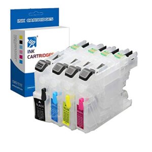 up lc103 refillable ink cartridges with auto reset chip compatible for brother mfc-j4310dw j4410dw j4510dw j4610dw j4710dw mfc-j245 j285dw j450dw j470dw j475dw