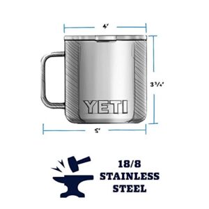 YETI Rambler 14 oz Stainless Steel Vacuum Insulated Mug with Lid, Navy