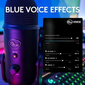 Logitech Blue Yeti Game Streaming Kit with Yeti USB Gaming, Podcast Microphone, Blue VO!CE Software, Custom Blue Pop Filter, PC/Mac/PS4/PS5