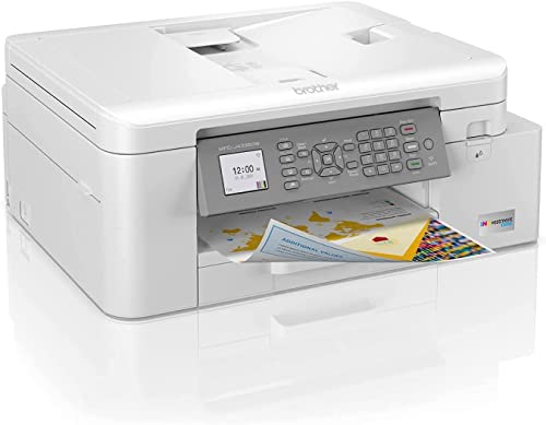 Brother MFC-J4335DW INKvestment Tank All-in-One Color Inkjet Printer, Print Scan Copy Fax, Auto Duplex Printing, Wireless Printing, 4800 x 1200 dpi, White, Bundle with Cefesfy Printer Cable